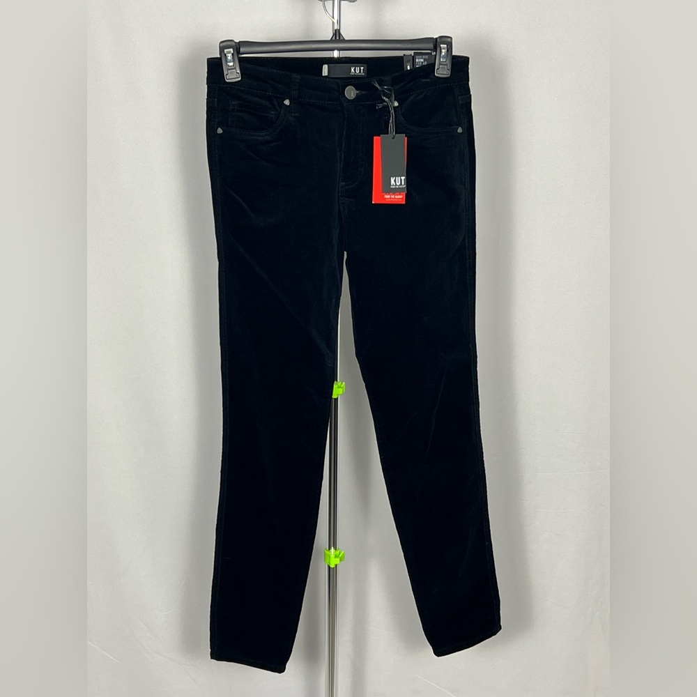 Kut from the Kloth Black Straight Leg Corduroy Women's Jeans - Picture 2 of 16